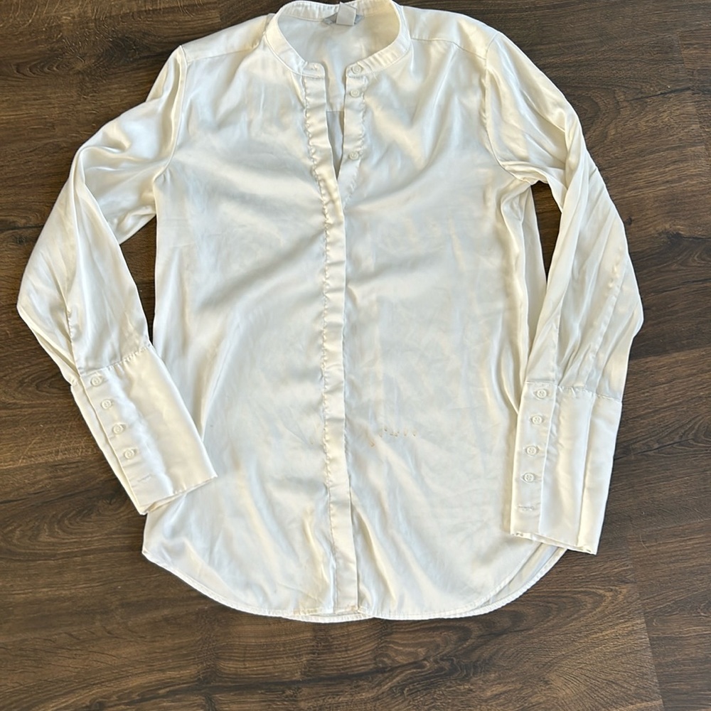 H&M Off White Button Up